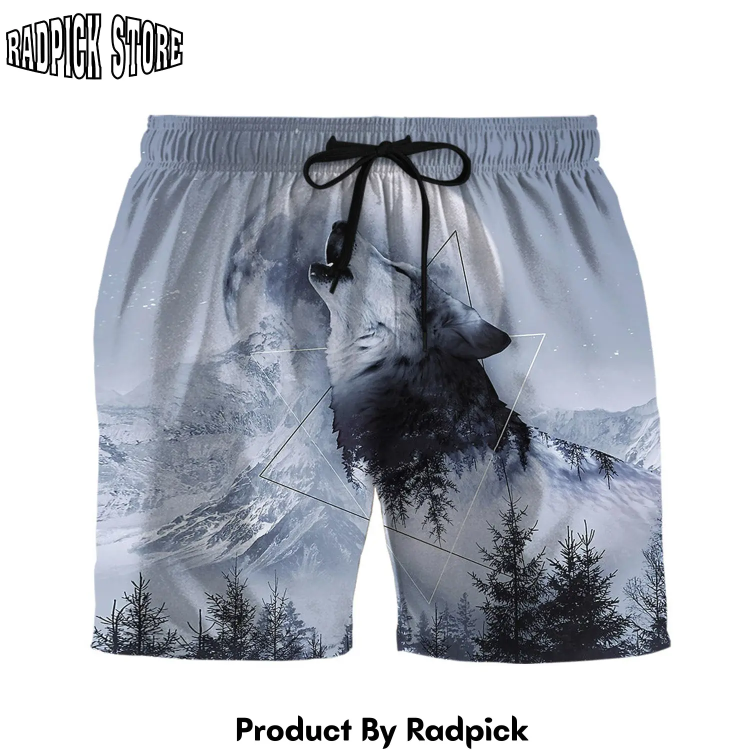 Radpick 3d howl with the wolf custom men shorts rp631441